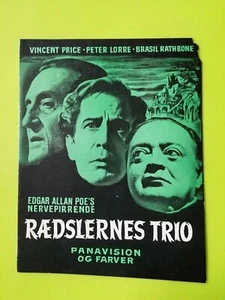 Danish Film Program. "Tales Of Terror" Vincent Price.Peter Lorre. - Imagen 1 de 5
