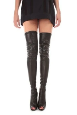 Botas TOM FORD de gamuza punta abierta sobre la rodilla talla 40,5 = se adapta a la talla 10-10,5 de EE. UU. - NUEVAS EN CAJA Foto 1 de 4