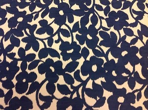 Carnegie OUTDOOR Chenille Floral Upholstery Fabric- Pullman Blue 7.0 yd (6242-6) - Picture 1 of 3