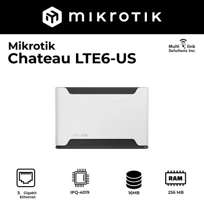 MikroTik D53G-5HacD2HnD-TC&EG06-A Chateau LTE6-US 802.11a/b/g/n/ac (5) 10/100/ - Image 1 of 3