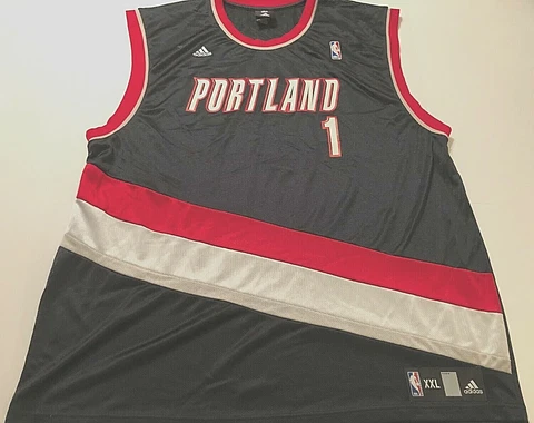 Portland Trailblazers Jarret Jack #1 NBA adidas Black Red White Jersey 2XL Cover
