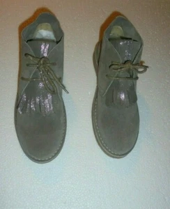 CYRILLUS SCHNÜRSTIEFEL AUS WILDLEDER GR. 34 GRAU TAUPE - Bild 1 von 12