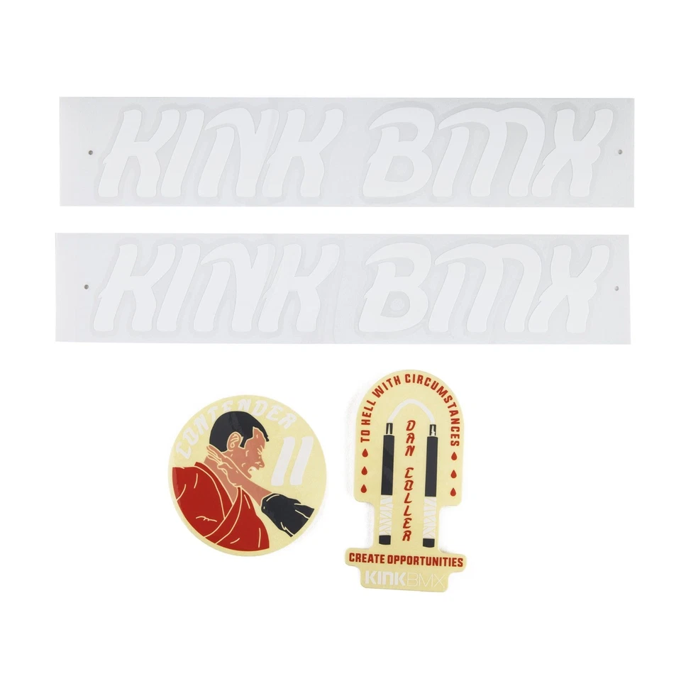 Kink Contender II Decal Kit Gloss White/Red - Image 1 of 1
