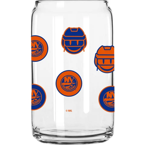 New York Islanders 16oz. Smiley Can Glass Cover