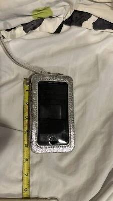 Funda/cartera plateada brillante linda justicia 2 en 1 iPhone 5/SE Foto 1 de 4