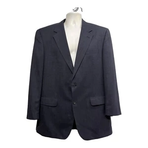 Jos A Bank Blazer Mens 43L Navy Blue Sport Coat Jacket Office Career Neutral - Picture 1 of 10