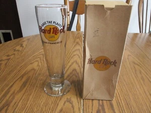 Hard Rock Cafe San Francisco 9 1/2 Zoll hoch Pils Bier Glas BARWARE BOX - Bild 1 von 4