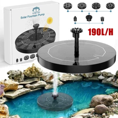 1.5W Solar Teichpumpe Solarpumpe Brunnenpumpe Gartenbrunnen Miniteich Brunnen DE - Bild 1 von 4