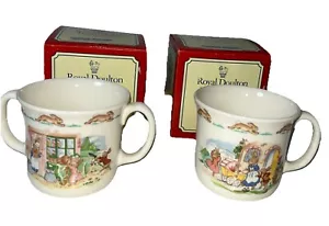 Royal Doulton Bunnykins Ceramic Children's Double Handled / Single Handle Set 2 - Picture 1 of 9