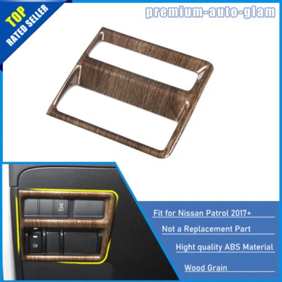 Wood Grain Headlight Switch Button Panel Cover Trim For Nissan Armada Y62 2017+ - Image 1 of 4