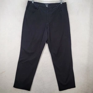 Courtenay Women Pants Plus Size 16 Black Stretch High Rise Slim Straight Trouser - Picture 1 of 14