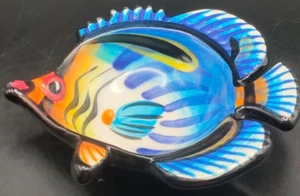 Lebendiger Ben Diller Hawaii Fischteller - Kapolei Reef Design, 14 cm - signiert - Bild 1 von 6