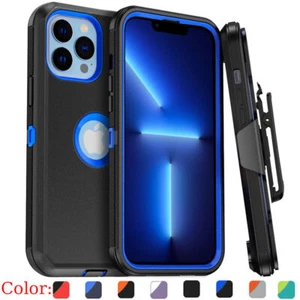 For iPhone 13 Pro Max 12 11 XR Shockproof Case+Belt Clip Fits Otterbox Defender - Picture 1 of 29