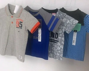 Lot of 4 NWT Okie Dokie & Toughskins Short Sleeve T-Shirts/polo,  Size 4T  - Picture 1 of 6