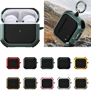 Protective Case For Apple AirPods 4/3/2/1 Pro 2/1 Plating Rugged Cover+Keychain - Picture 1 of 20