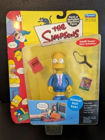 Playmates The Simpsons SUNDAY BEST BART  -  World of Springfield 2000 Cover