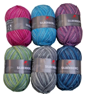 6x 100g Pro Lana Golden Socks Silberberg 4-fädig , Familie (55,00€/Kg) (H102) - Bild 1 von 7