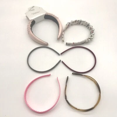 Lote de 6 diademas vintage bandas para el cabello perlas satinadas tela plástica años 80 80 Foto 1 de 4