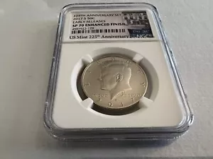 2017-S 225TH JAHR KENNEDY HALBER DOLLAR E.R. "NGC SP70 E.F. ""JUBILÄUMSETIKETT" - Bild 1 von 3