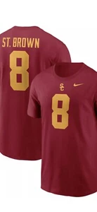 NWT USC Trojans Nike Amon-Ra St.Brown #8 Dri-Fit Cotton Jersey Shirt XXL - Picture 1 of 3