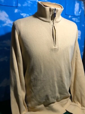 Eddie Bauer Jersey Sudadera Suéter 1/4 Cremallera Grande Alto Amarillo 1 S12 Foto 1 de 4