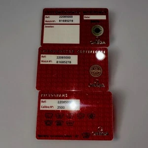 Vintage Omega Seamaster Cal 2500 Wristwatch Cards Retailer Full Set - Picture 1 of 2