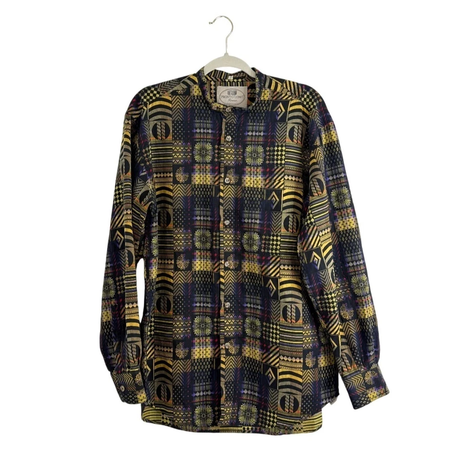 Pronto Uomo Firenze Button-Up Shirt Cotton Boho Italian Mens Size 52 / US L - Image 1 of 4