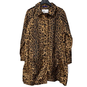 Chaqueta de nailon ligera con estampado de leopardo Jane Post $695 para mujer pequeña nueva con etiquetas - Imagen 1 de 8