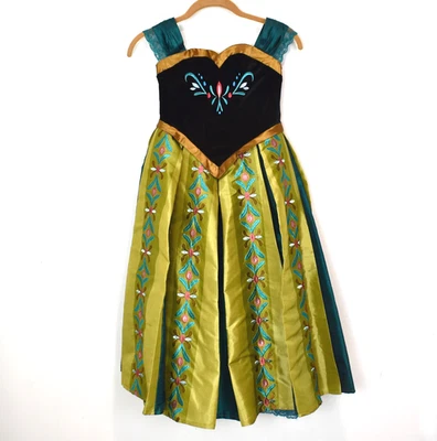 DISNEY + CHASING FIREFLIES Anna Frozen Coronation Costume Dress Girls 4-6X EUC - Image 1 of 4