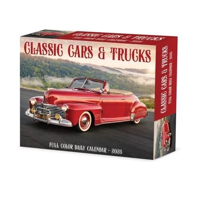 WILLOW CREEK PRESS Classic Cars & Trucks 2026 5.4" x 6.2" Box Calendar