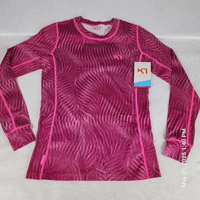 Kari Traa Fantastisk Long Sleeve Baselayer Shirt Pink Women's Small New Stretch - Image 1 of 4