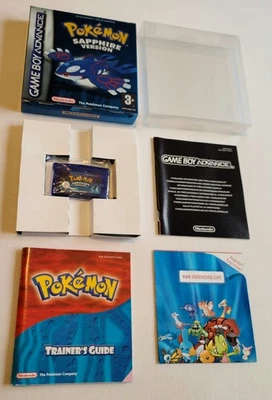 Pokemon Sapphire MINT Nintendo Game Boy Advance Boxed Complete New Battery PAL - Image 1 of 4