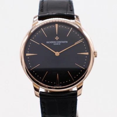 Cintura grande Vacheron Constantin Patrimony ouro rosa 18k 81180/000R preta - Imagem 1 de 4