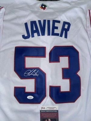 Cristian Javier  Signed Dominican Republic Jersey Superstar Ace Houston Astros - Image 1 of 4