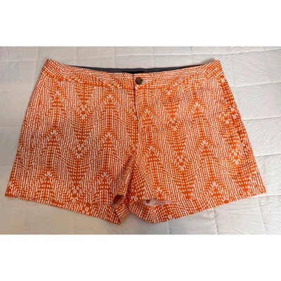 Pantalones Cortos Banana Republic Hampton Fit Naranja Blanco Zigzag A Medida 12 UT Vols Foto 1 de 4