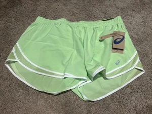 Asics Women's PR Lyte 2.5 in Running Shorts Lime Size XL NEW - Picture 1 of 5