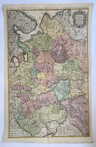 RUSSIA 1710 DELISLE COVENS MORTIER VERY LARGE ANTIQUE MAP 18TH CENTURY - Picture 1 of 21