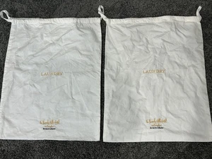 The Beverly Hills Hotel Bungalows Dorchester Collection White Cotton LAUNDRY BAG - Picture 1 of 5