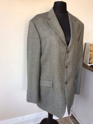 MARKS AND SPENCER ITALIAN LIGHT GREY WOOL CASHMERE BLAZER JACKET CHEST 42L EXCON - Image 1 of 4