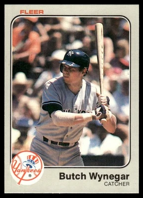 1983 Fleer Butch Wynegar New York Yankees #399 Pack Fresh - Image 1 of 2
