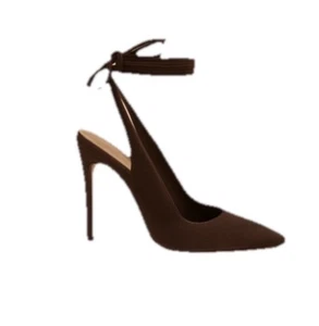 Brother Vellies Ribbon schokobraune Wildlederpumps Damengröße 12 spitz zulaufend - Bild 1 von 12