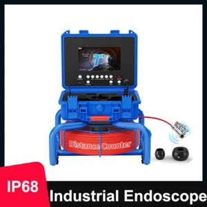 7" Sewer Pipe Inspection Camera 512HZ Transmitter Meter Counter DVR Recording - Picture 1 of 20