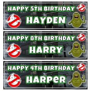 GHOSTBUSTERS personalisierte Geburtstagsbanner - Ghostbusters Geburtstagsbanner - Bild 1 von 1