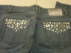 White House Black Market Blanc Jeans Bling Studded Jewel Pockets Women's Size 4  - Picture 1 of 10