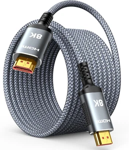 HDMI Kabel 8K HDMI 2.1 48Gbps Ultra Highspeed 8K@60Hz 4K@120Hz 7680P HDR10 Earc - Bild 1 von 21