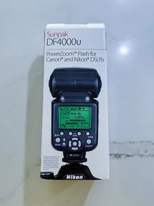 SUNPAK DF4000u PowerZoom Flash for DSLR Cameras DF4000U BRAND NEW UNOPENED BOX - Picture 1 of 5