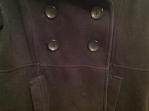 Gap Girls Coat Navy Blue Double Breasted 2pockets Size L REDUCED!!! - Picture 1 of 6