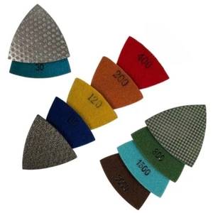 3" Triangular Diamond Grinding/Polishing Pads for Oscillating Multi-Tools - Picture 1 of 29