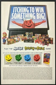 Kool-Aid Scratch n Smile Game Print Ad Poster Art PROMO Official N64 Super Mario - Picture 1 of 1