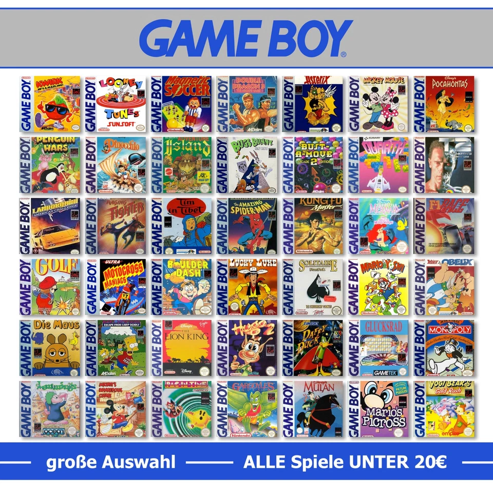 GB Game Boy Classic Spiele-Wahl [🚨⚠️ nur Modul] ALLE Games UNTER 20€ ⬇️2️⃣0️⃣💰 - Bild 1 von 1